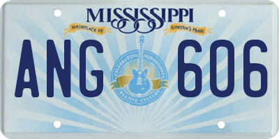 MS license plate ANG606