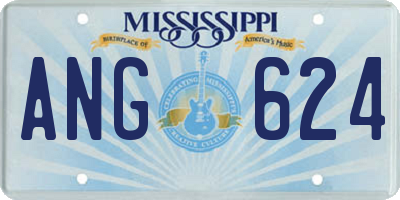 MS license plate ANG624