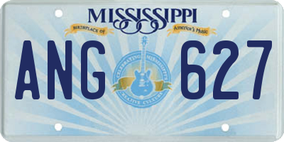 MS license plate ANG627