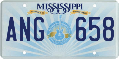 MS license plate ANG658