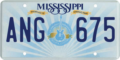 MS license plate ANG675