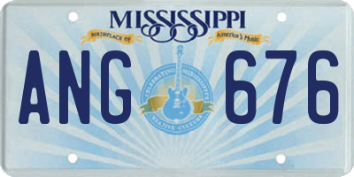 MS license plate ANG676