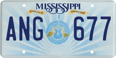 MS license plate ANG677