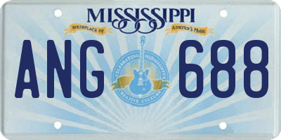 MS license plate ANG688