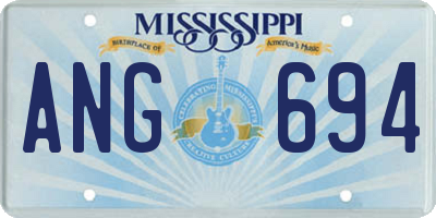 MS license plate ANG694