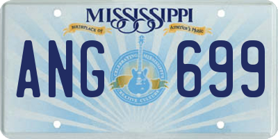MS license plate ANG699