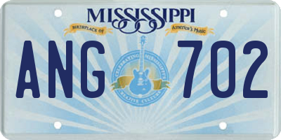 MS license plate ANG702
