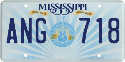 MS license plate ANG718