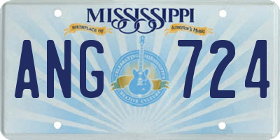 MS license plate ANG724