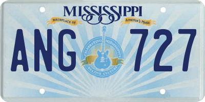 MS license plate ANG727