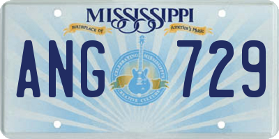 MS license plate ANG729
