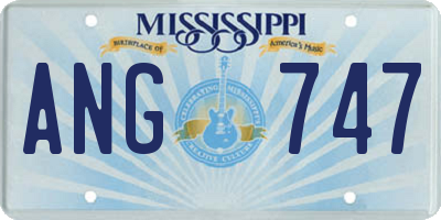MS license plate ANG747