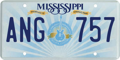 MS license plate ANG757