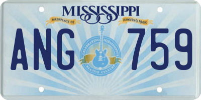 MS license plate ANG759