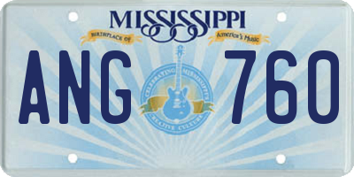 MS license plate ANG760