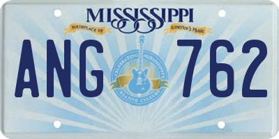 MS license plate ANG762