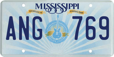 MS license plate ANG769