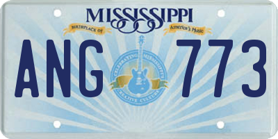 MS license plate ANG773