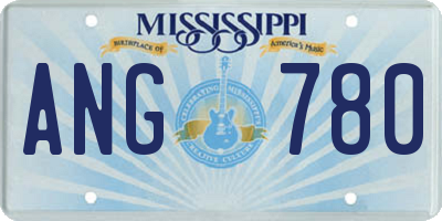 MS license plate ANG780