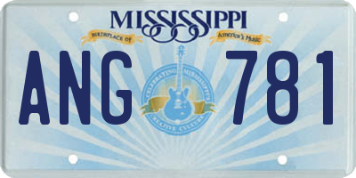 MS license plate ANG781