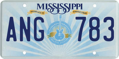 MS license plate ANG783