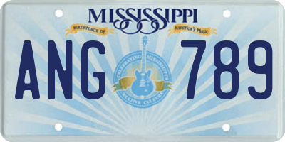 MS license plate ANG789