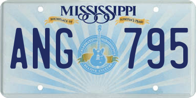 MS license plate ANG795