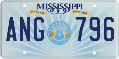 MS license plate ANG796