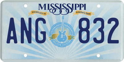MS license plate ANG832
