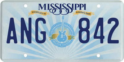 MS license plate ANG842