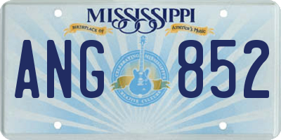 MS license plate ANG852