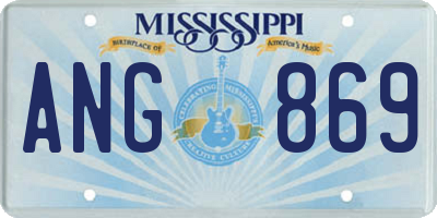 MS license plate ANG869