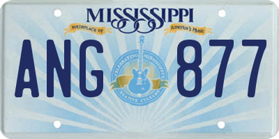MS license plate ANG877