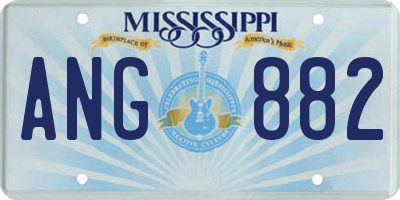 MS license plate ANG882