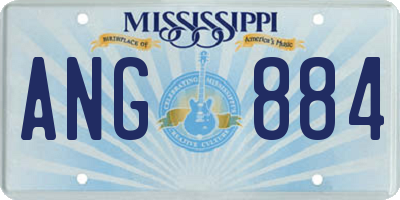 MS license plate ANG884