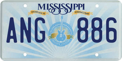 MS license plate ANG886