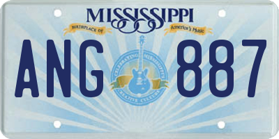 MS license plate ANG887