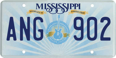MS license plate ANG902