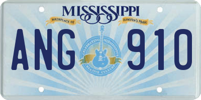 MS license plate ANG910