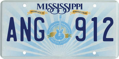 MS license plate ANG912