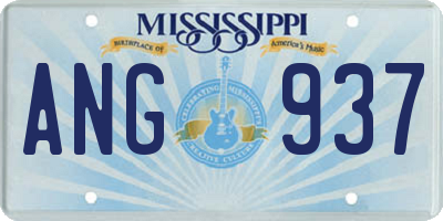 MS license plate ANG937