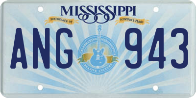MS license plate ANG943