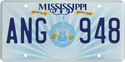 MS license plate ANG948