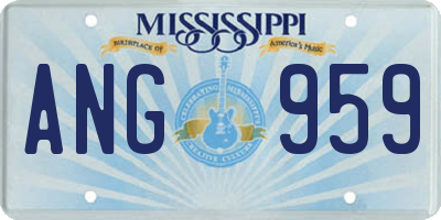 MS license plate ANG959