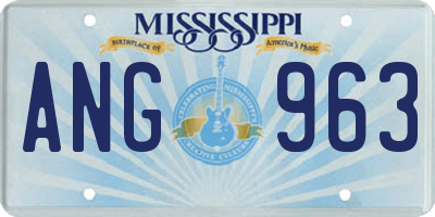 MS license plate ANG963