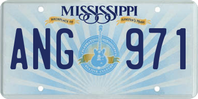 MS license plate ANG971