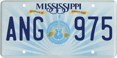 MS license plate ANG975