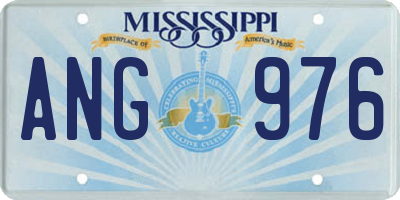 MS license plate ANG976