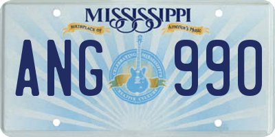 MS license plate ANG990