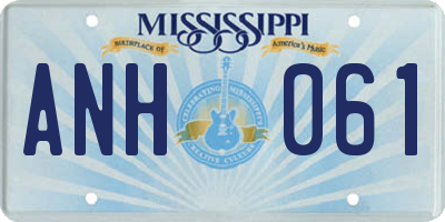MS license plate ANH061